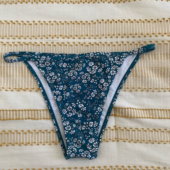 New Teal Floral Bikini Bottom